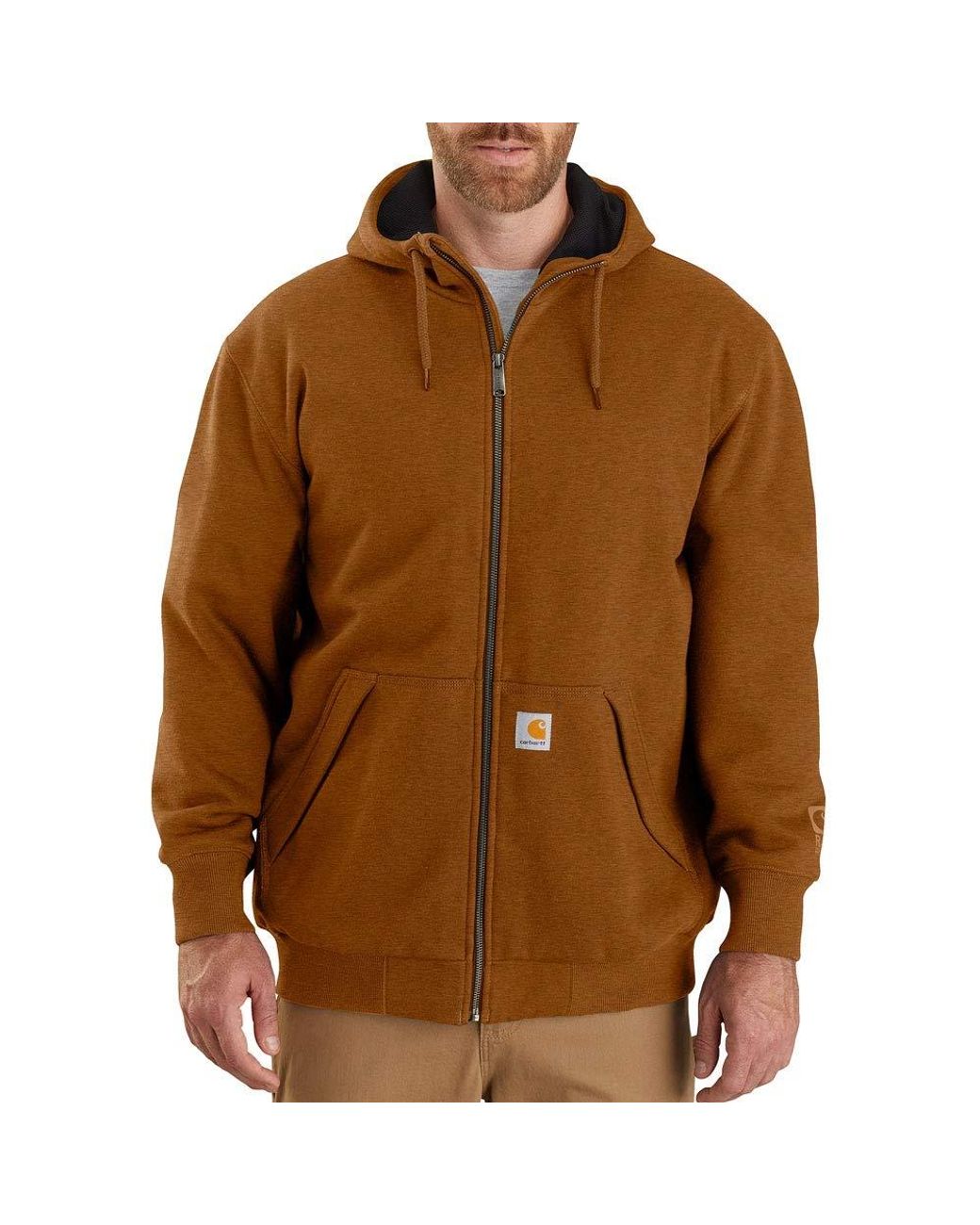 Carhartt Mens Rain Defender Loose Fit Midweight Thermallined Fullzip