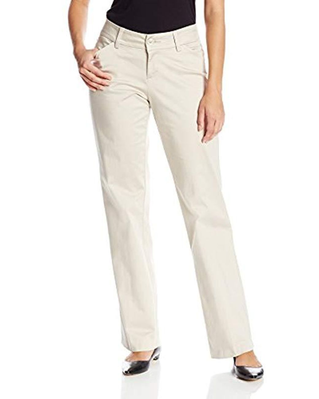 LEE Womens Petite Modern Series Midrise Fit Linea Ankle Pant