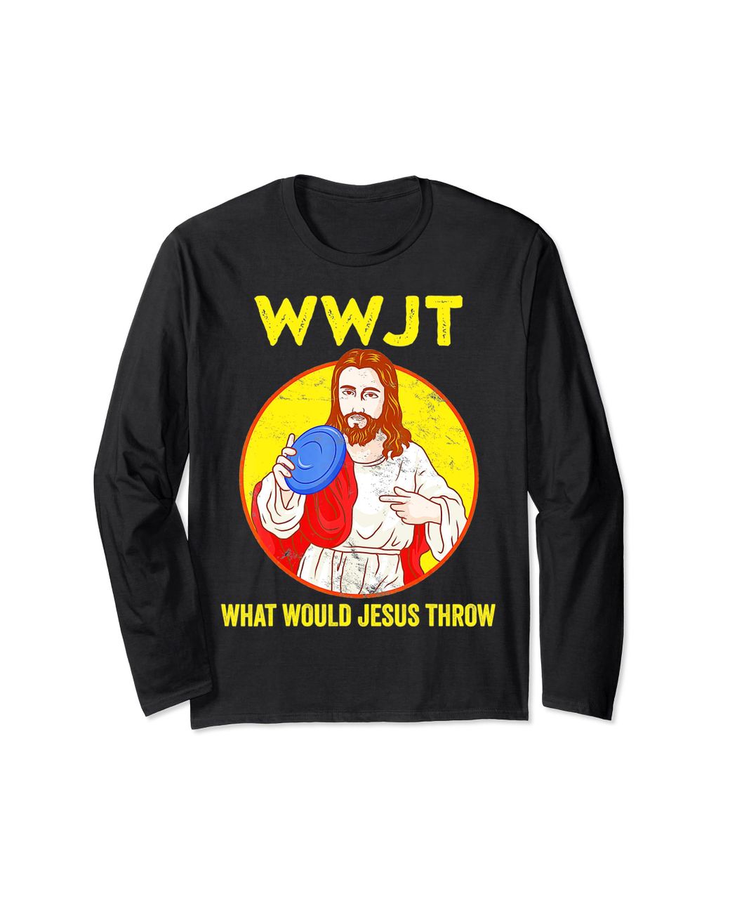 Caterpillar Disc Golf Shirt What Would Jesus Throw Frisbee Golf Long