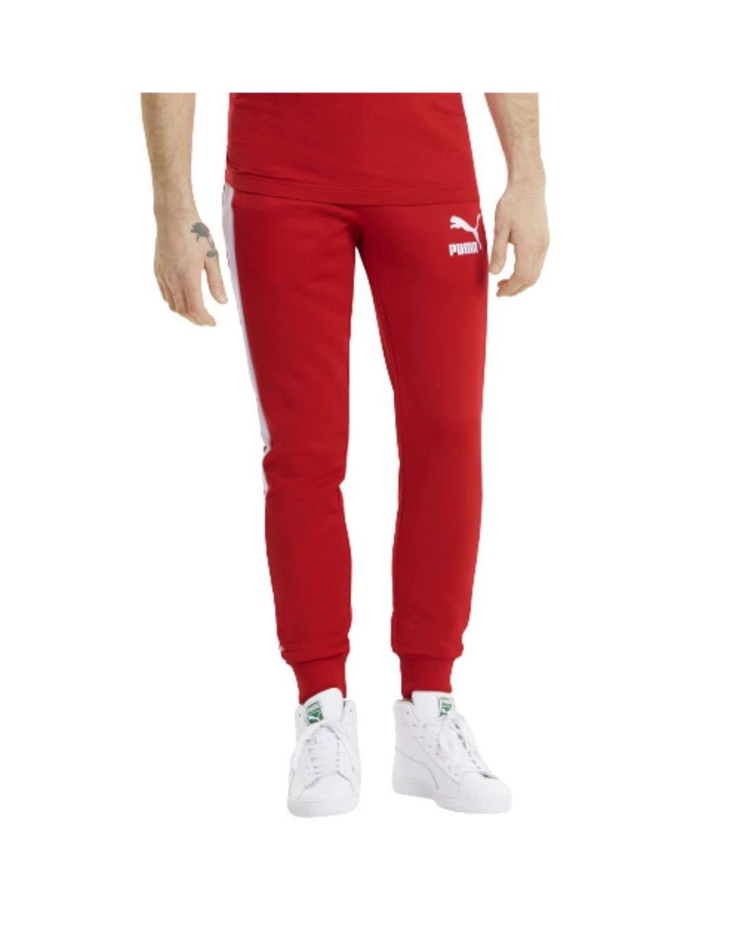 PUMA Iconic T7 Track Pants in Red for Men | Lyst