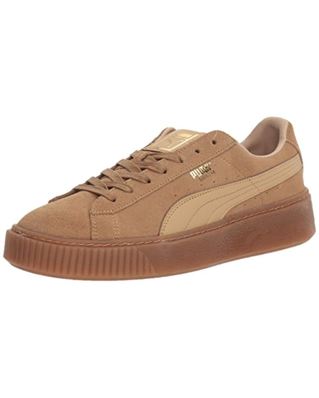 PUMA Suede Platform Core Fashion Sneaker in Brown | Lyst