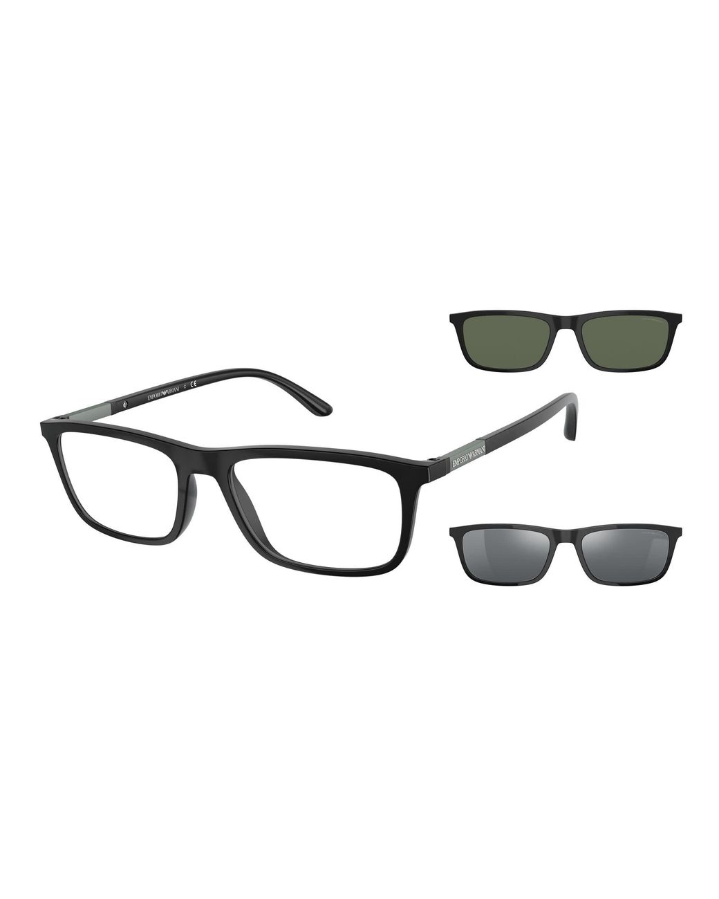 Emporio Armani Rectangle-frame Interchangeable-lenses Sunglasses in Green  for Men | Lyst