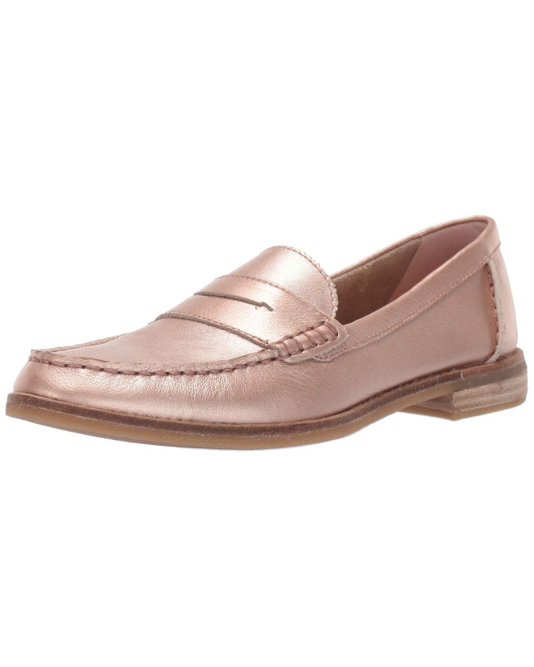 Sperry Top-Sider Leather Womens Seaport Penny Loafer in Rose Gold (Pink) - Save 60% - Lyst