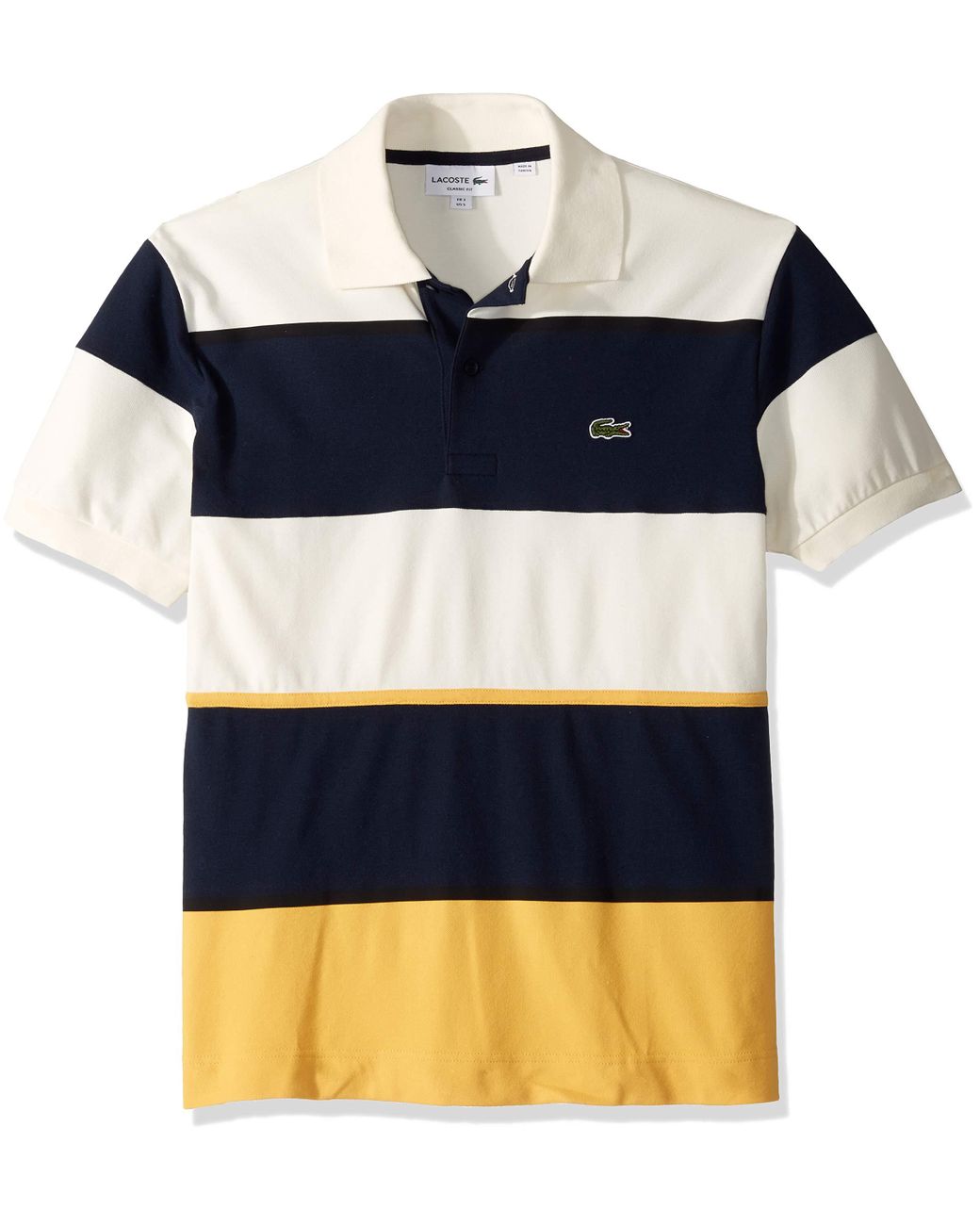 lacoste color block polo
