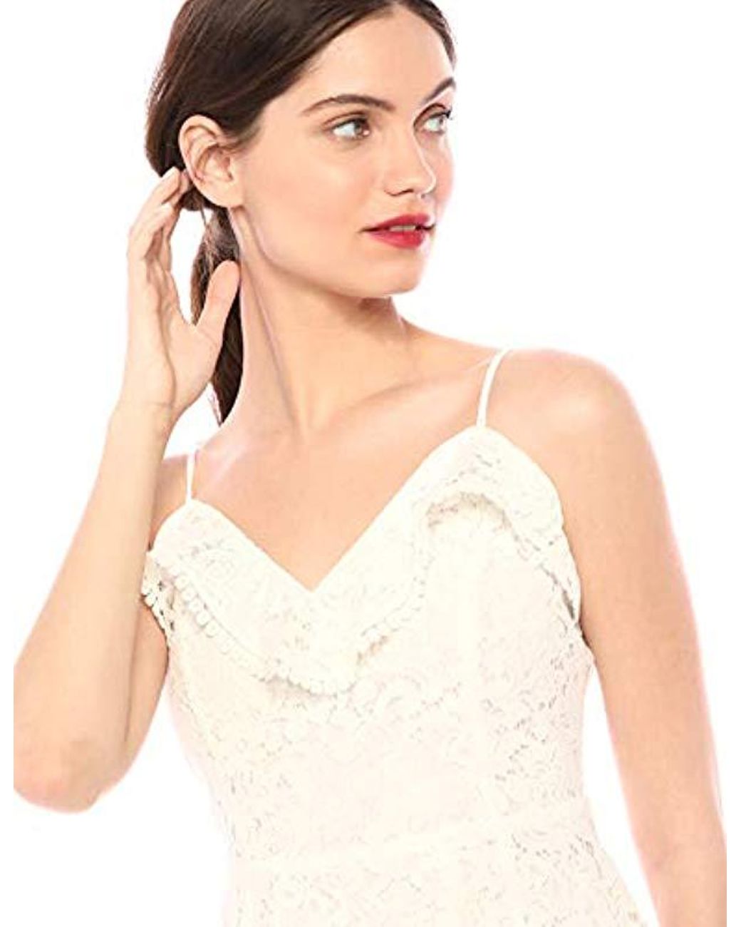 Cupcakes And Cashmere Loma Lace Dress With Tassel Tie Straps In