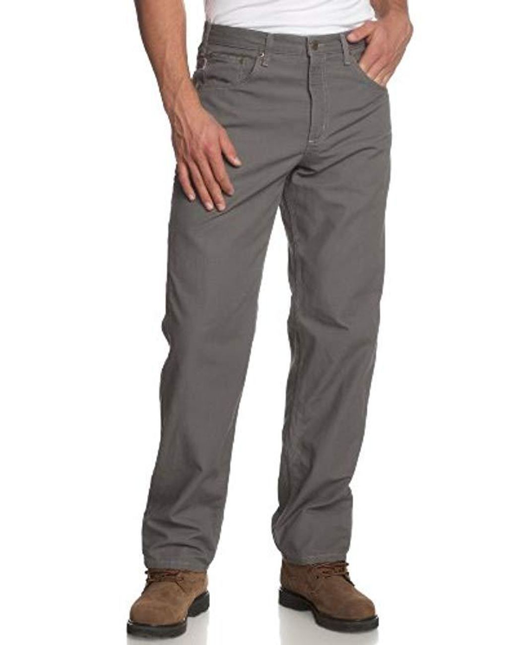 Carhartt Canvas Loose Fit Carpenter Jean in Charcoal (Gray) for Men - Lyst