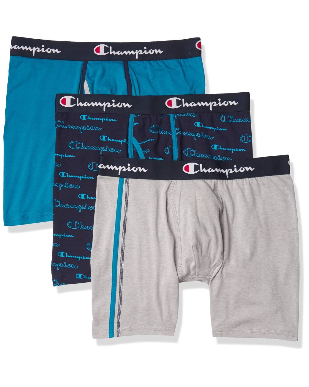 Champion Everyday Comfort Cotton Stretch Boxer Briefs 3-pack in Black ...