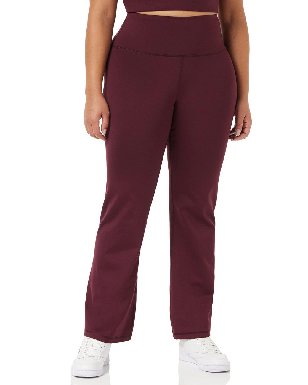 Core 10 Build Your Own Studio Sculpt High Waist Bootcut Leggings in Red