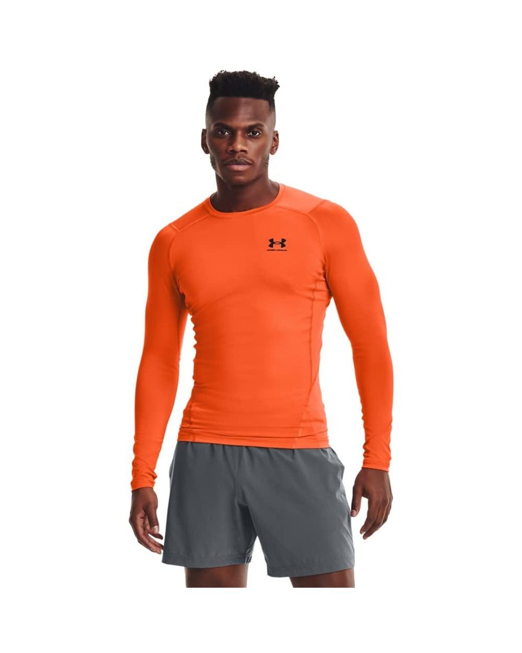  Under Armour Mens Armour HeatGear Compression Shorts, Team  Orange