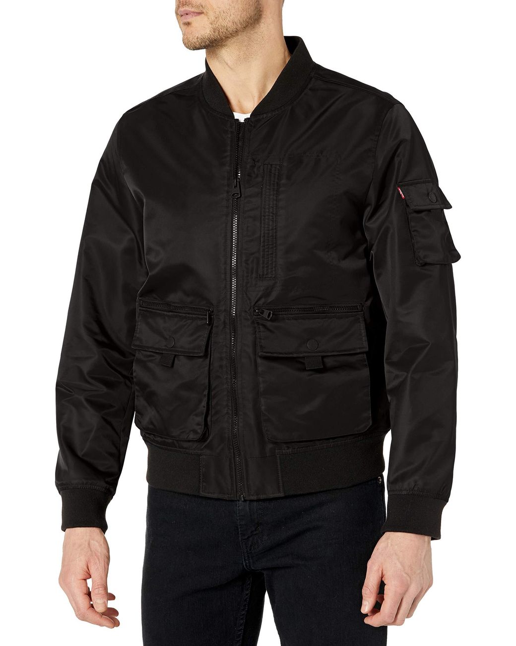 Levi's Varsity Bomber Trucker Jacket in Black for Men Lyst