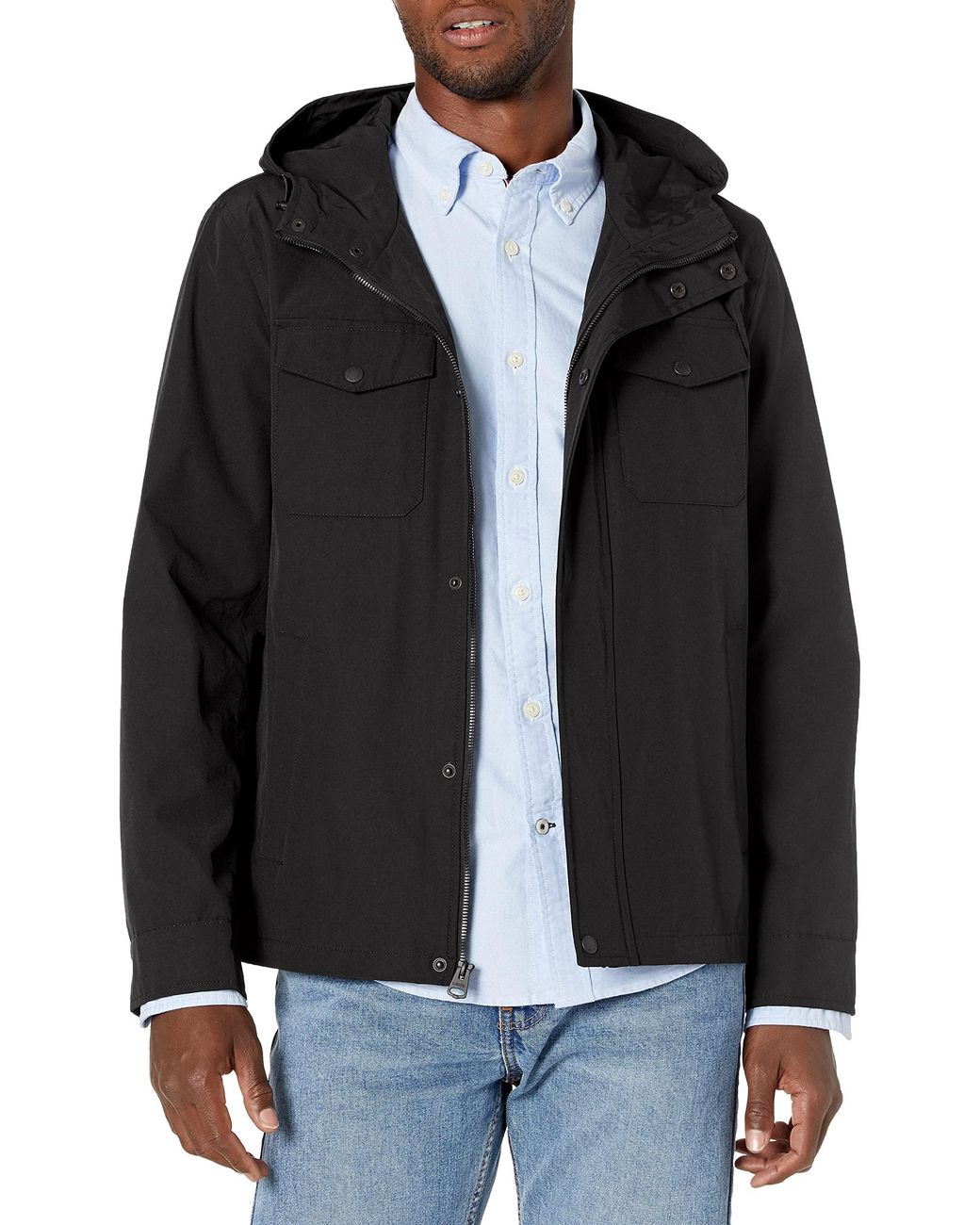 levi black puffer coat