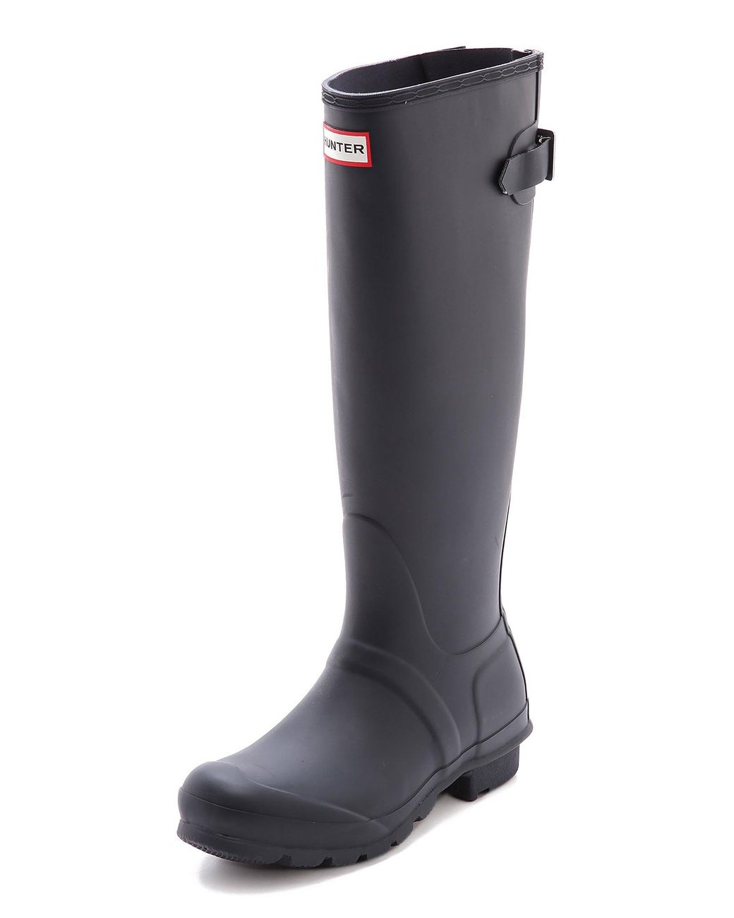 HUNTER Original Back Adjustable Rain Boots Navy 11 M Us in Black