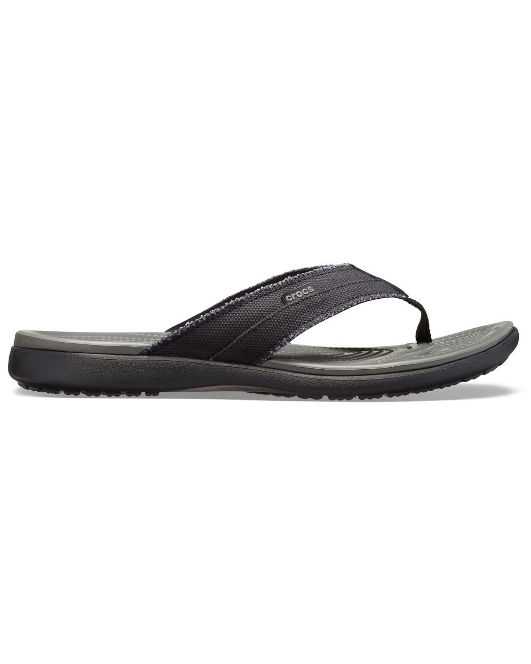 Crocs™ Santa Cruz Canvas Flip Flops | Sandals For in Gray for Men | Lyst