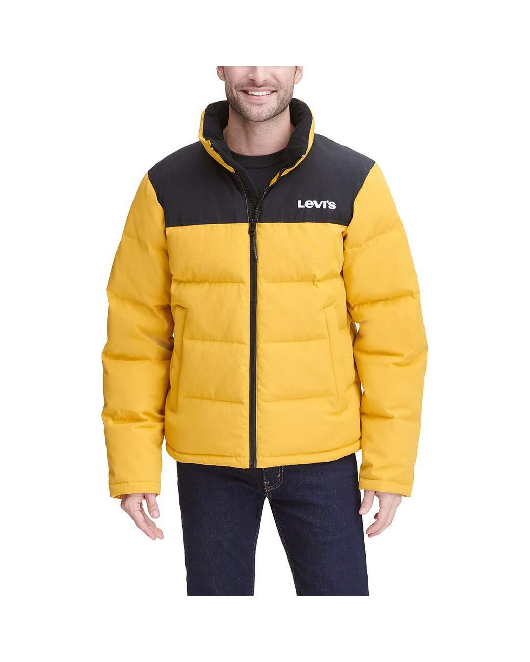 Levi's Arctic Cloth Retro Bubble Puffer Jacket in Yellow for Men | Lyst