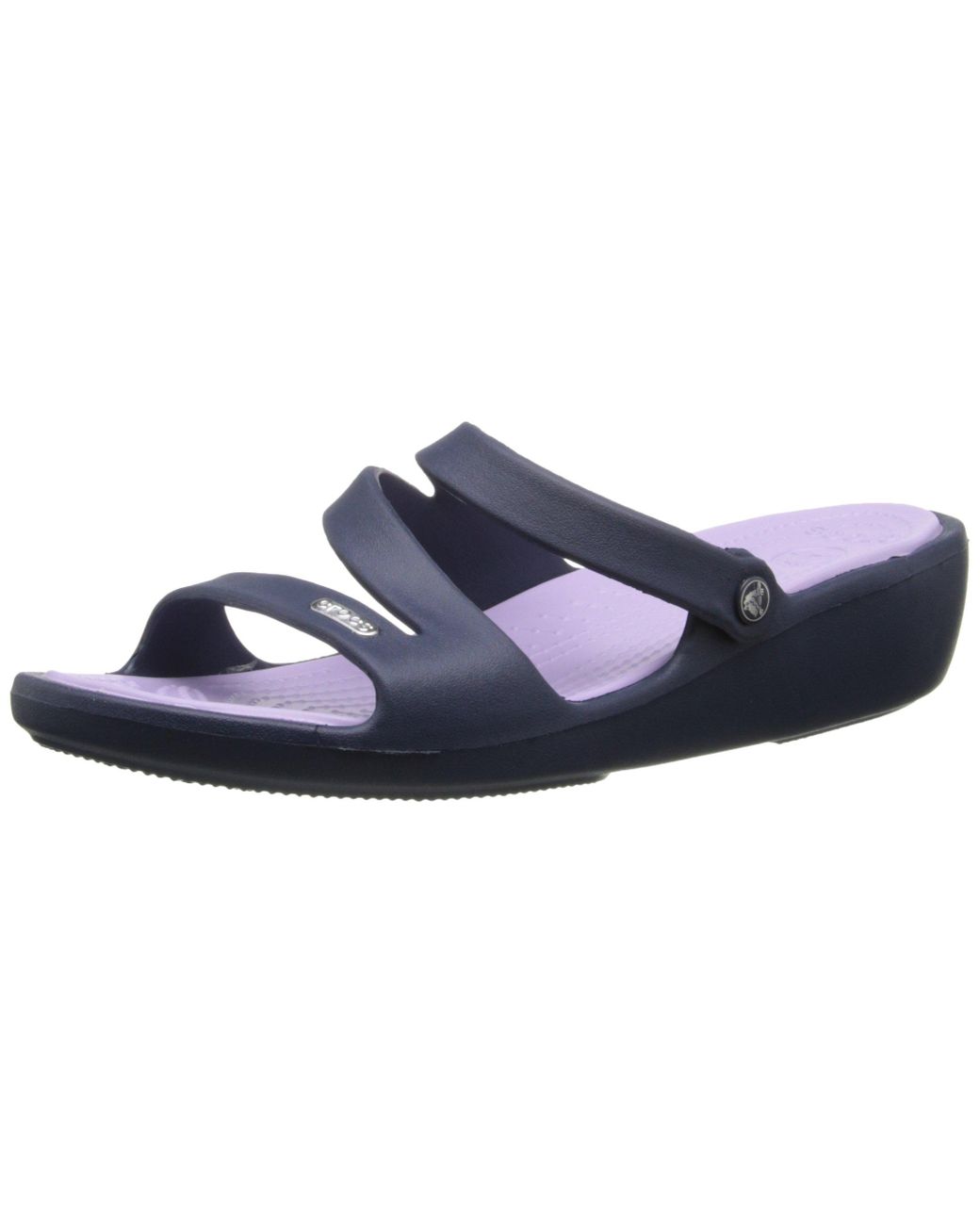 Crocs Patricia Sandal navy lavender 10 M in Blue Lyst