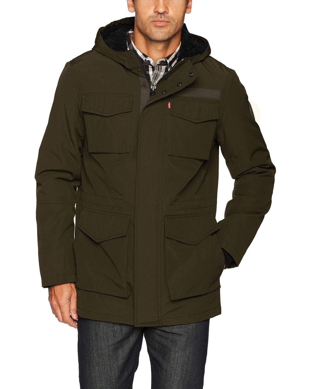 Levi's Synthetic Arctic Cloth Sherpa Lined Field Parka Jacket in Dark ...