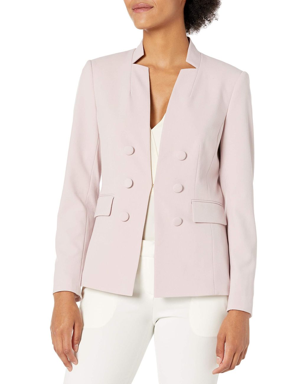 tahari pink blazer