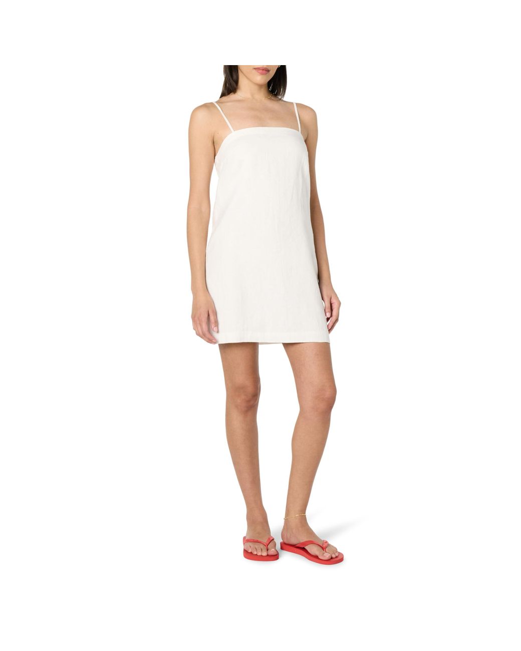 The Drop 's Seville Linen Mini Shift Dress in White Lyst