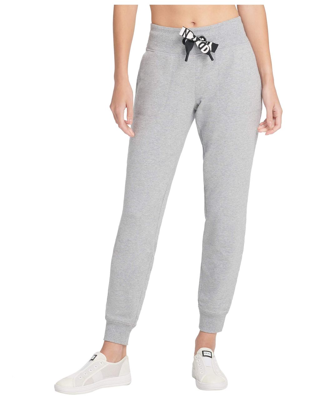 DKNY Fleece Sweatpants in Pearl Grey Heather (Gray) - Save 12% - Lyst