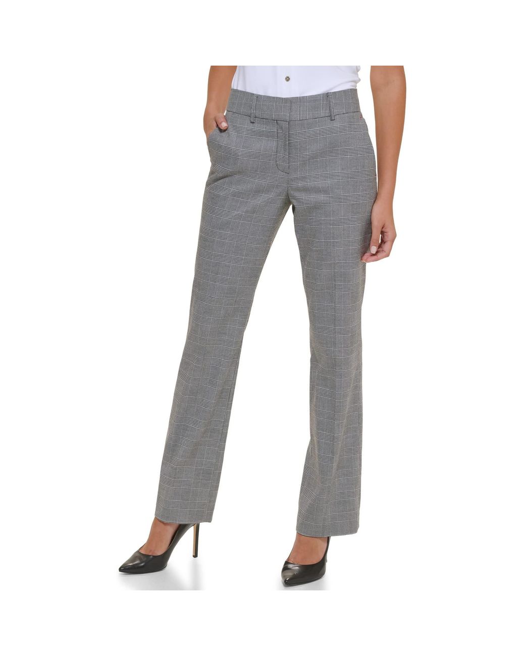 Tommy Hilfiger , Sutton Dress Pants-business Casual Outfits For , Black/ ivory in Gray