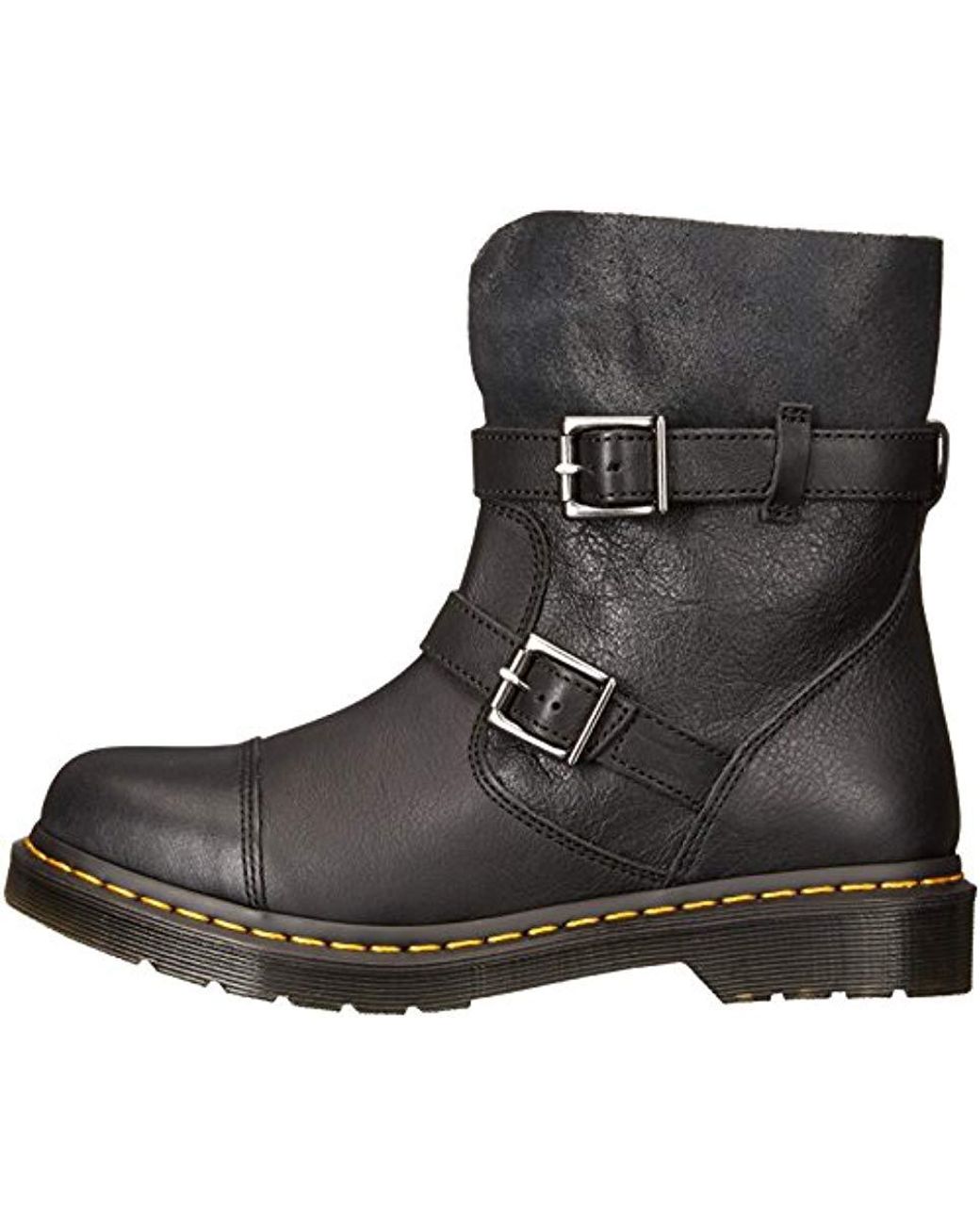 Dr. Martens Kristy In Black Virginia Leather Fashion Boot | Lyst