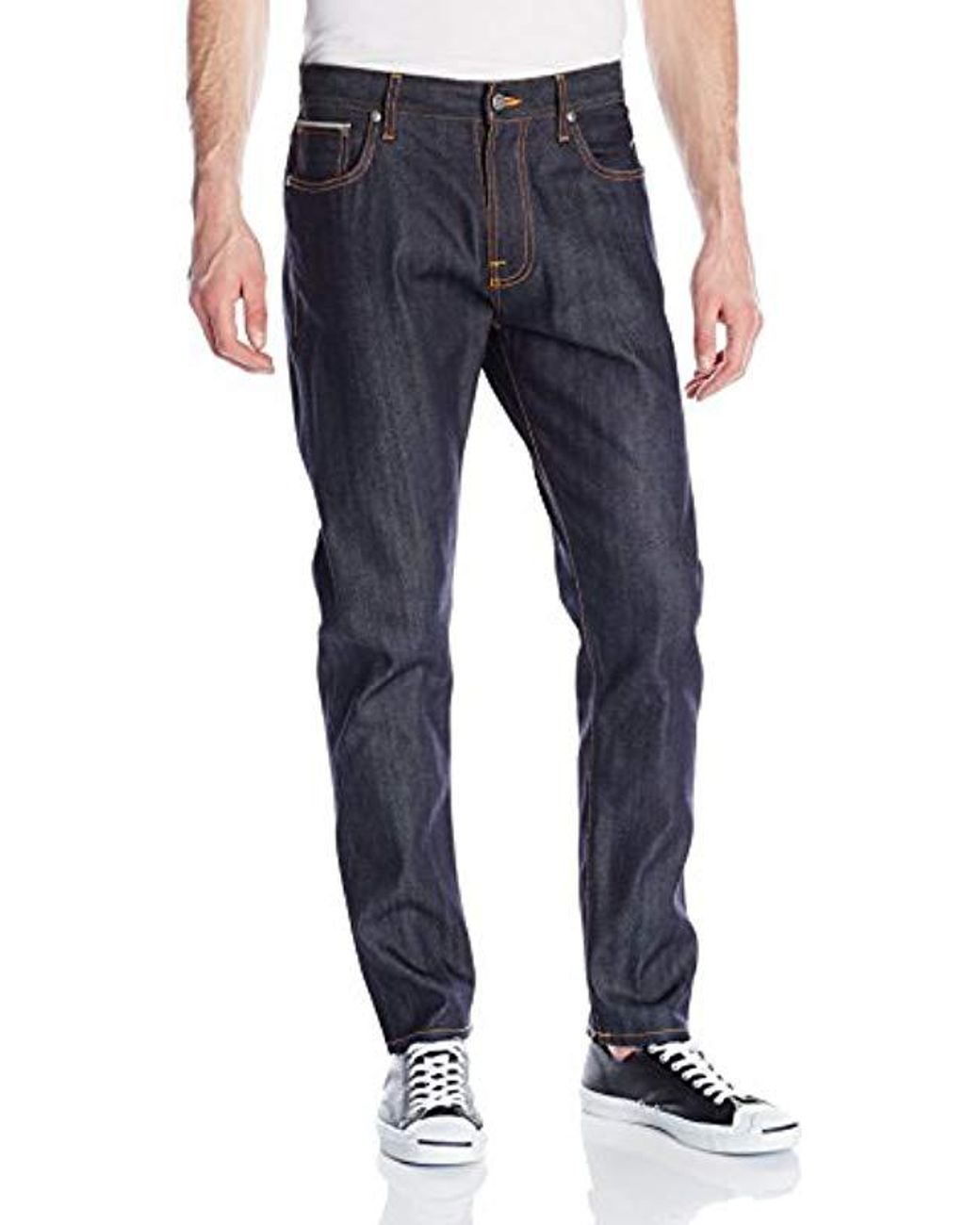 Nudie Jeans Denim Brute Knut Jean In Dry Orange Selvedge in Blue for ...