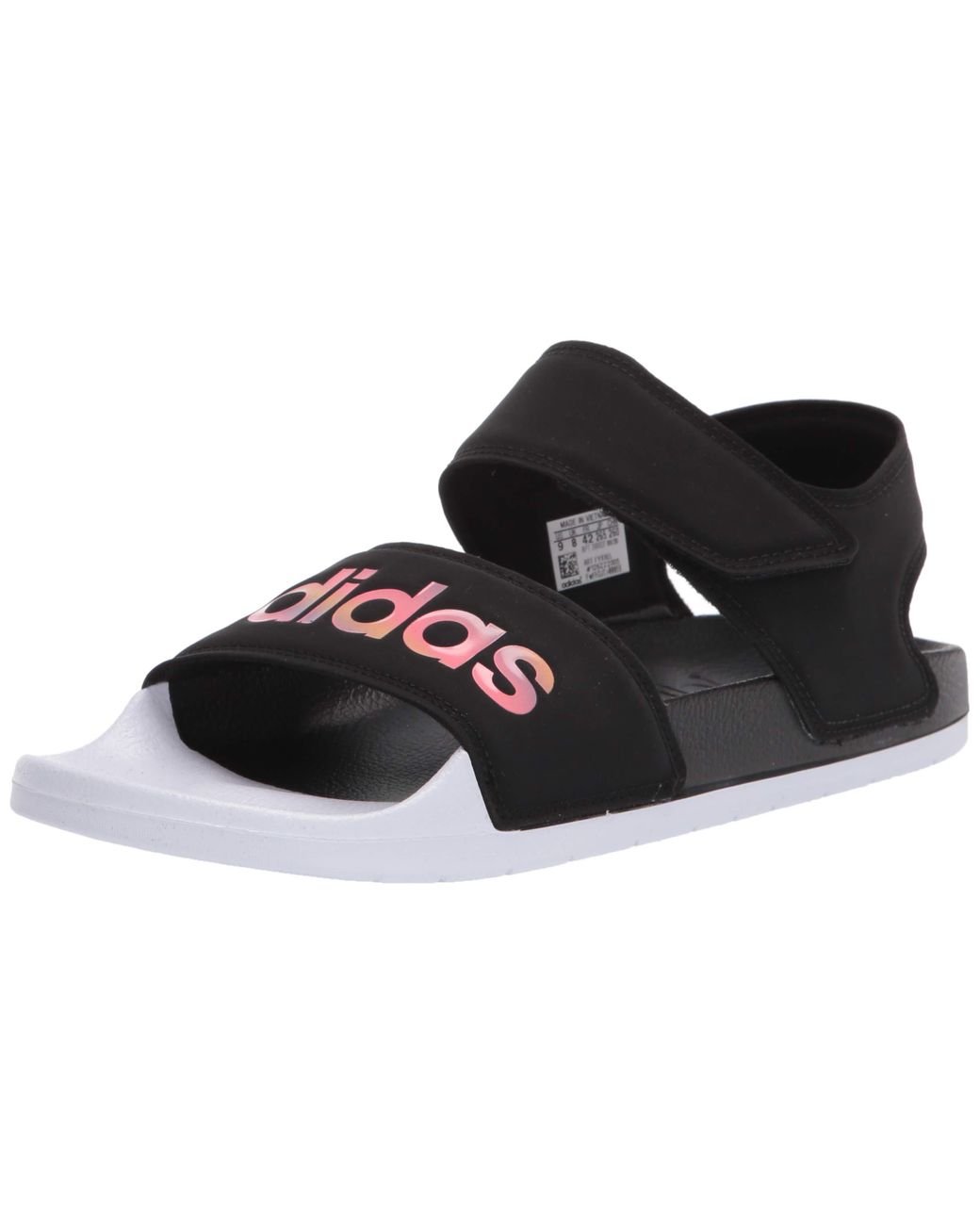all black adilette slides