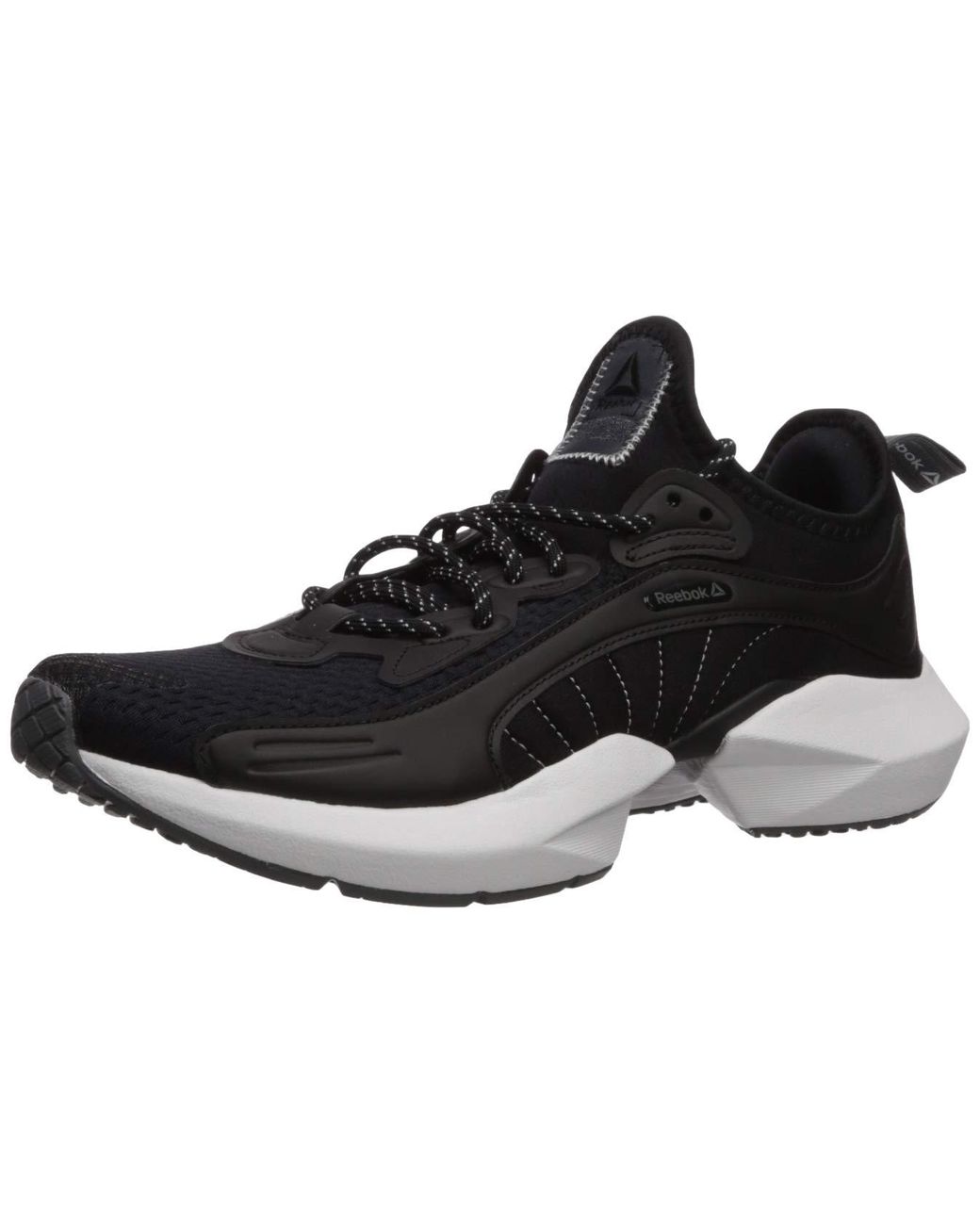 reebok running sole fury trainers in grey and orange