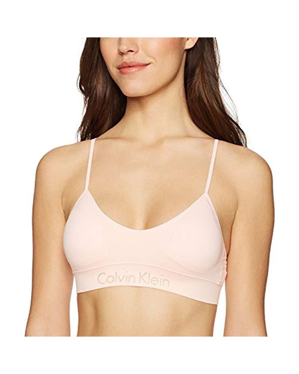 Calvin Klein Horizon Seamless Bralette in Natural