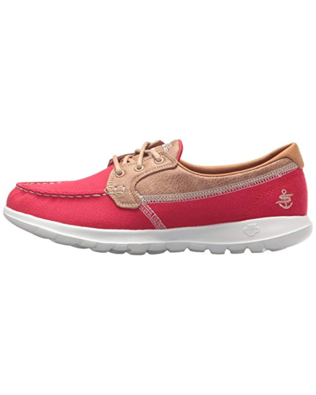 Skechers Go Walk Lite-15430 Boat Shoe in Red | Lyst