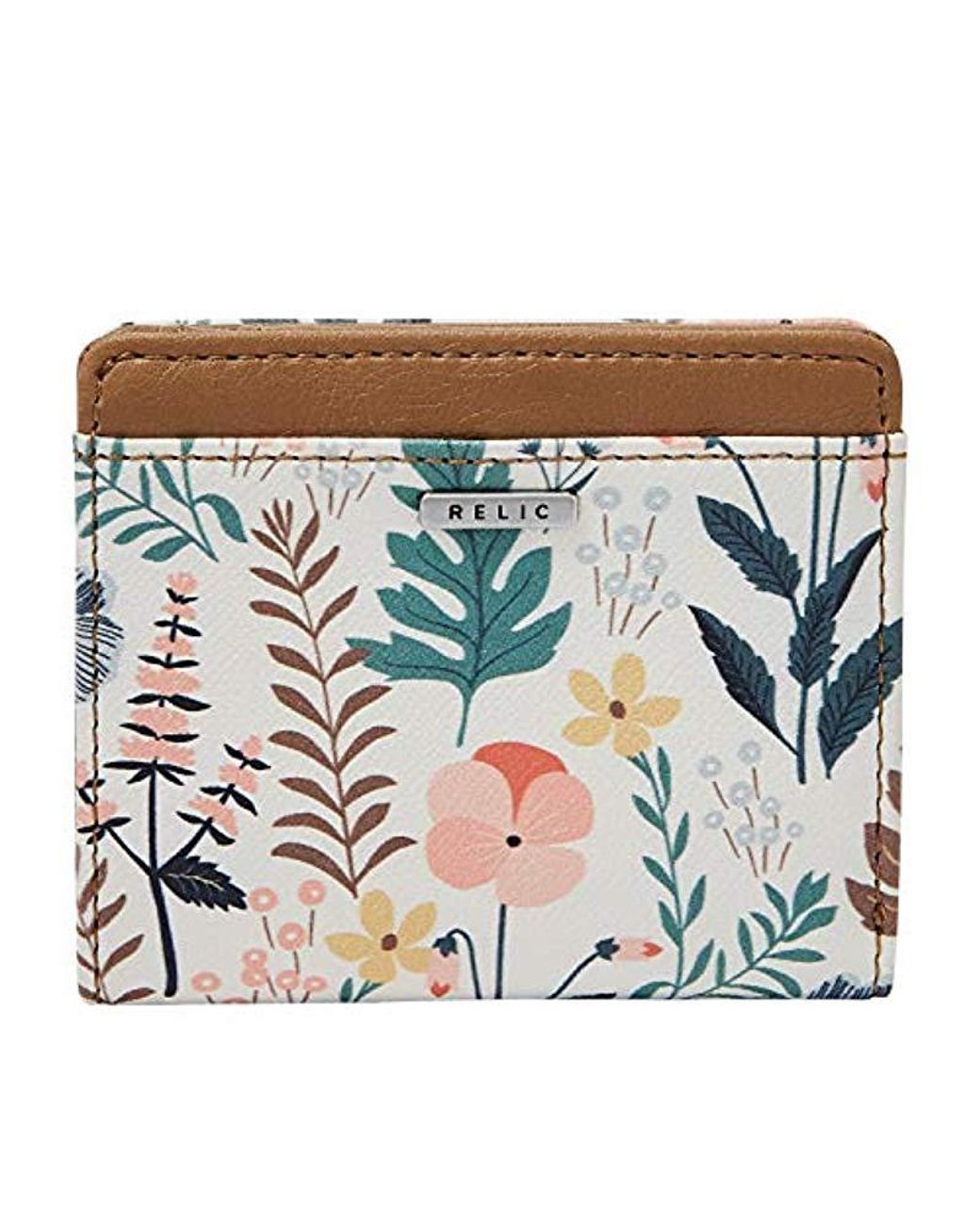 Fossil Relic By Becca Rfid Bifold Floral Multi/white | Lyst