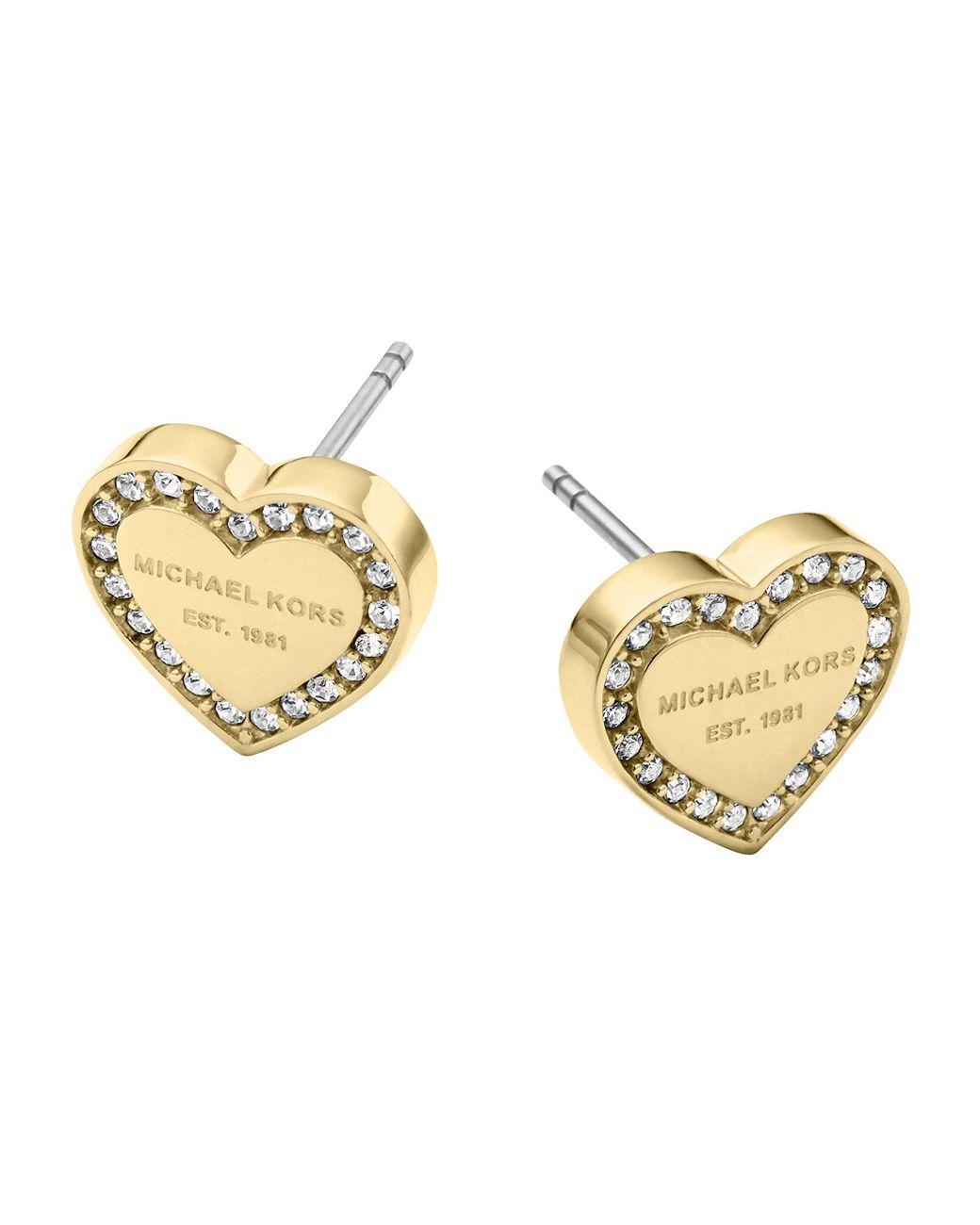 Michael kors sale heart stud earrings