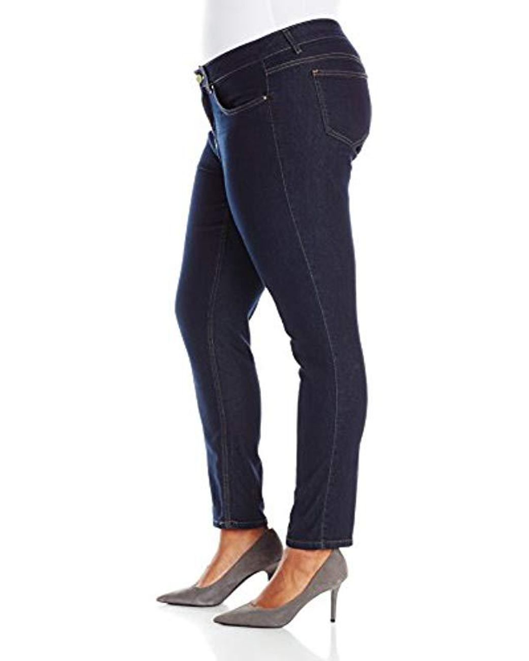 Rafaella Womens Plus Size Weekend Dark Indigo Skinny Leg Slim Fit Jeans Jeans