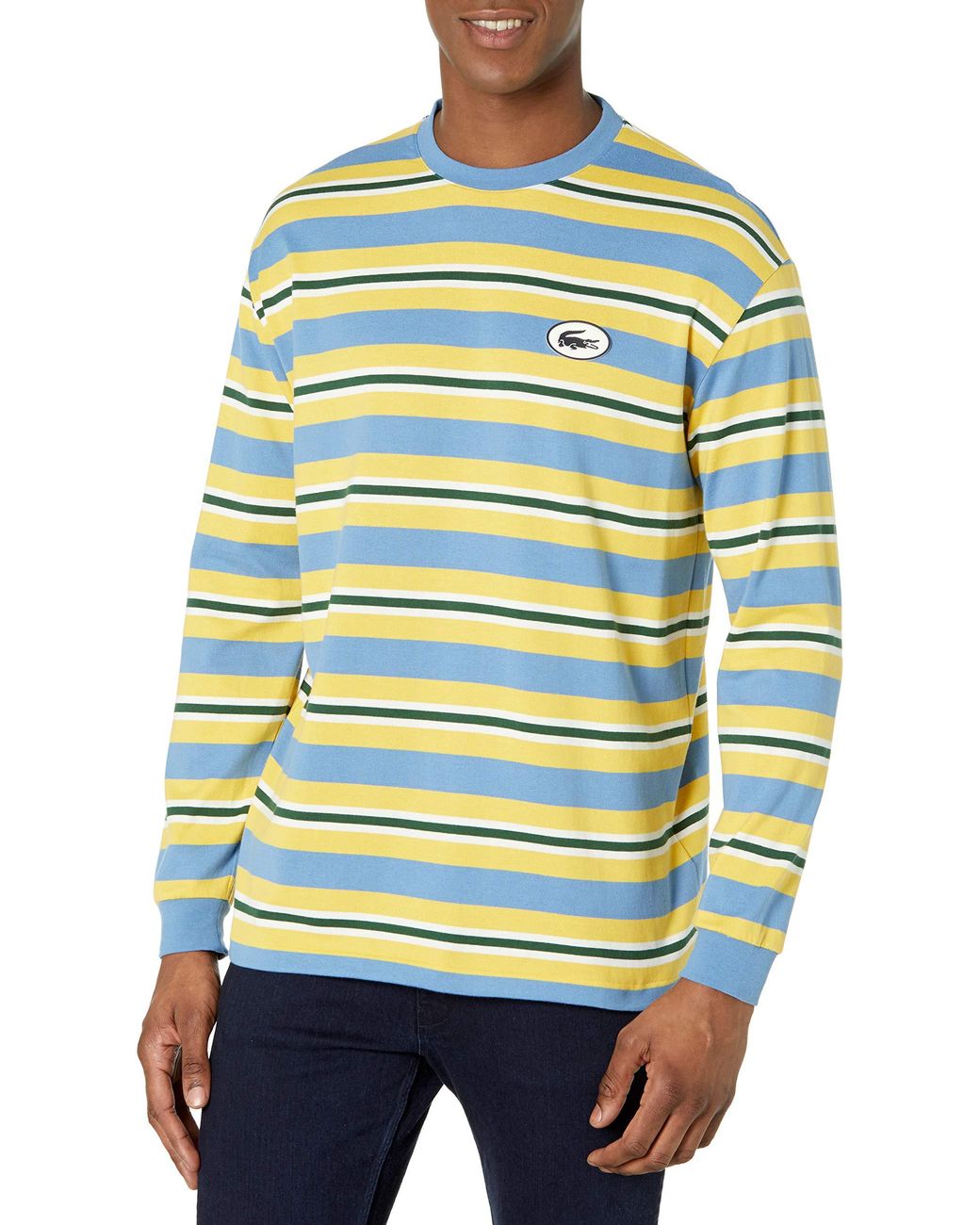 lacoste striped t shirt