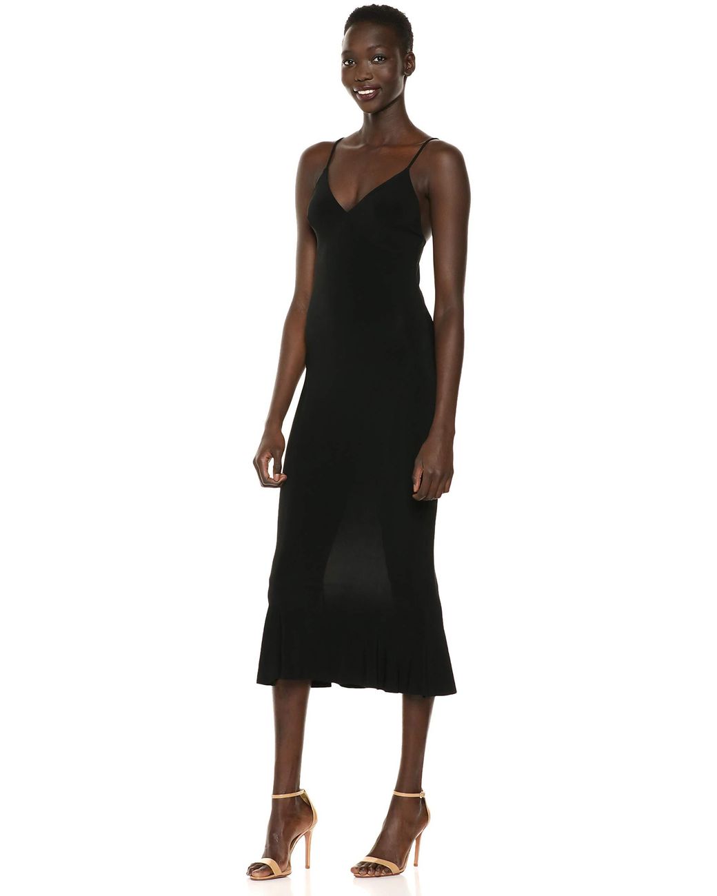 long black fishtail dress