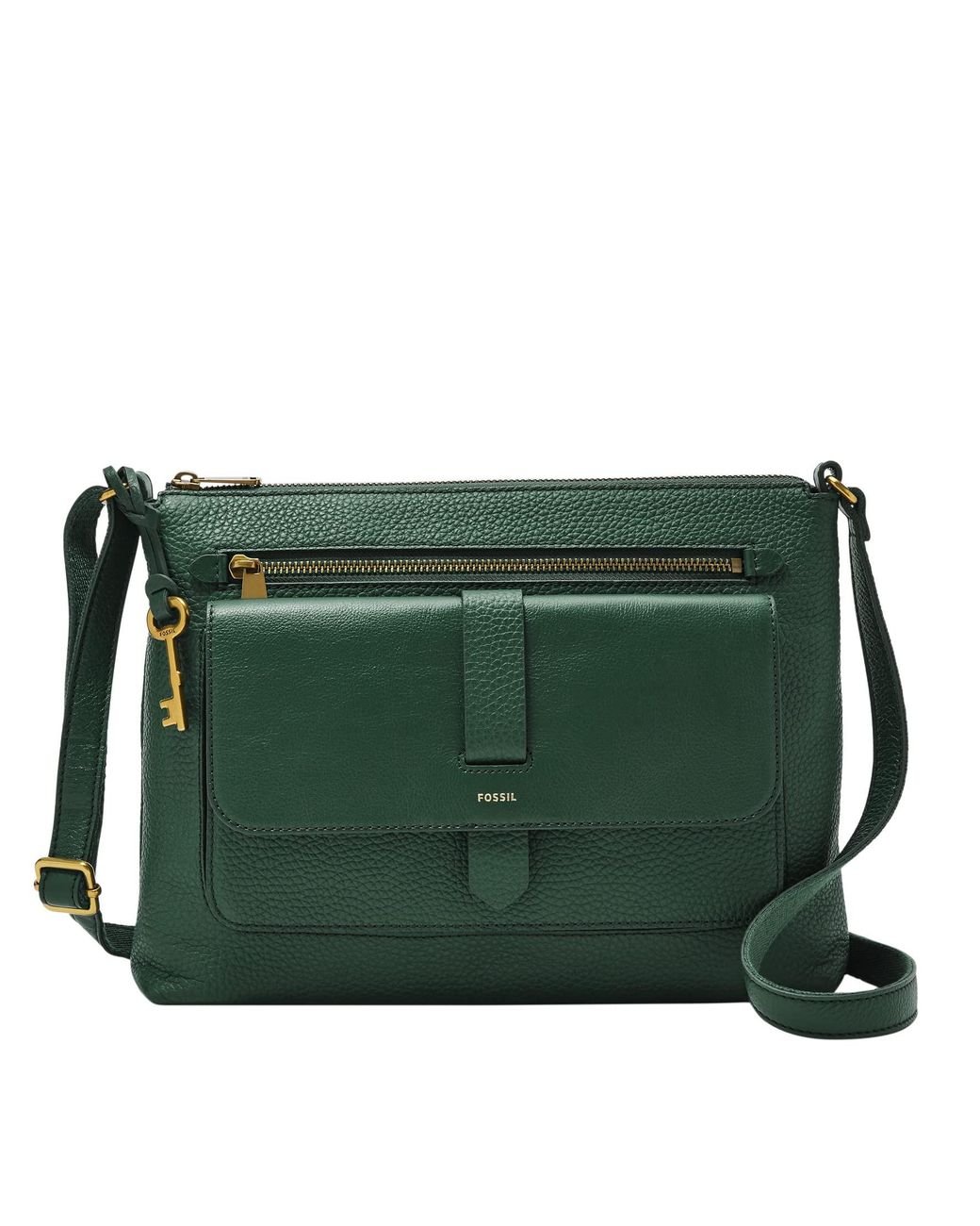 Fossil Kinley Leather Large Crossbody Purse Handbag in Green Lyst