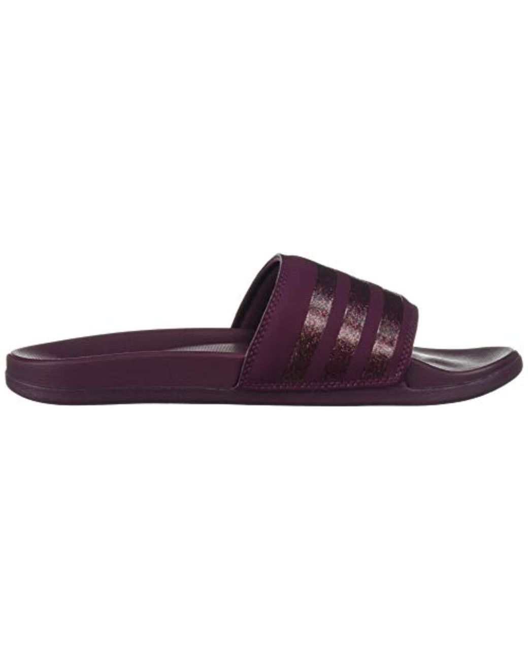 adidas Synthetic Adilette Comfort Slip-on Swim Slides in Maroon/Maroon/ Maroon (Purple) | Lyst