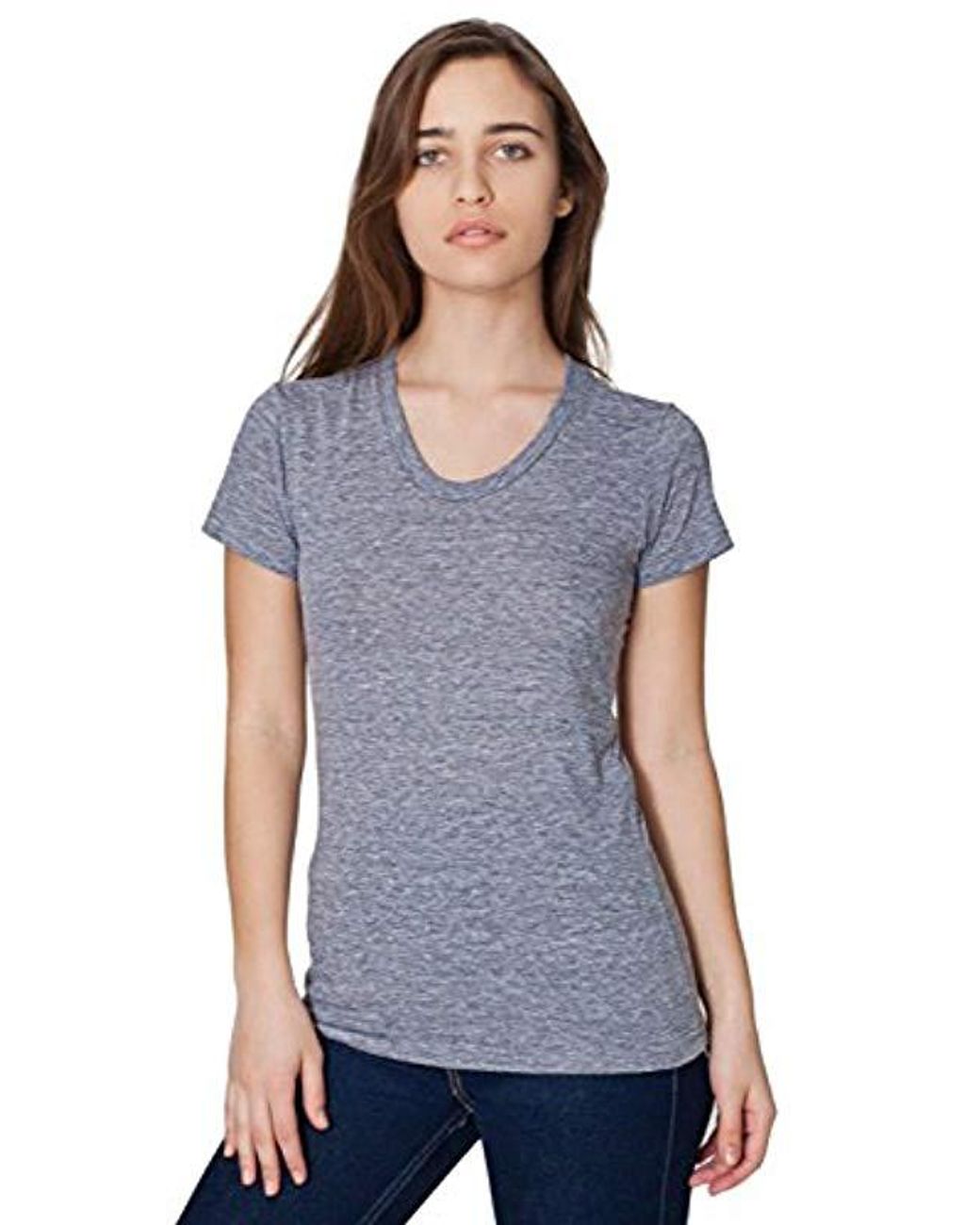 American Apparel Tri-blend Slim Fit Crewneck Short Sleeve Track T-shirt ...