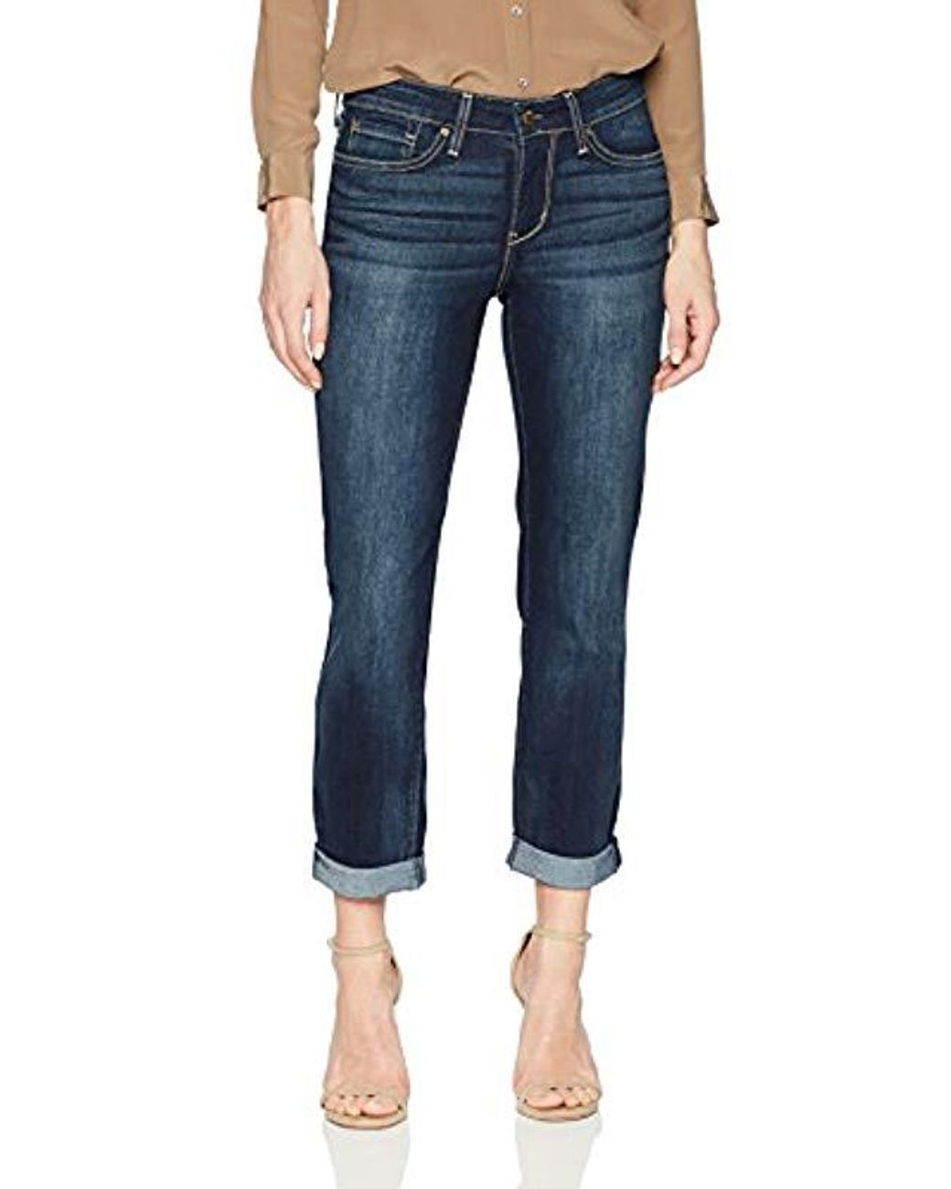 Levis signature mid sales rise slim cuffed jeans