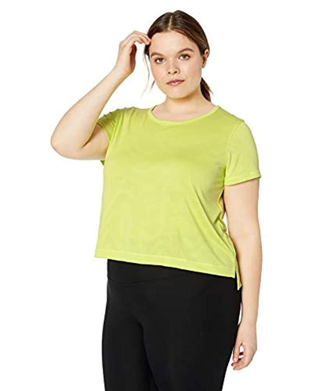 Core 10 (xs3x) Jacquard Mesh Cropped Workout Tshirt in