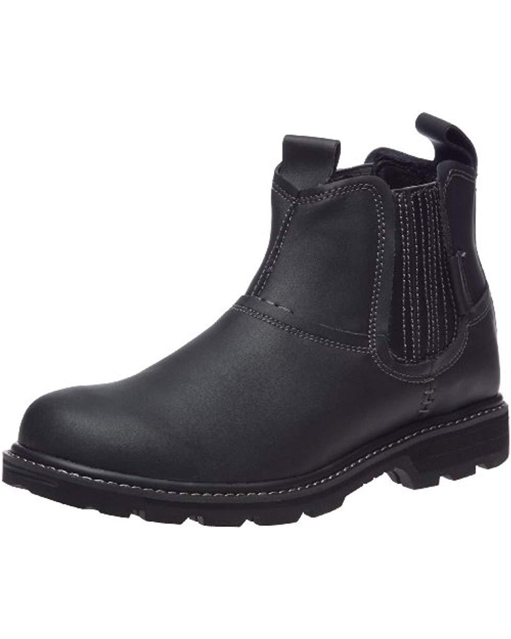 Skechers Leather Blaine Orsen Ankle Boot in Black for Men | Lyst