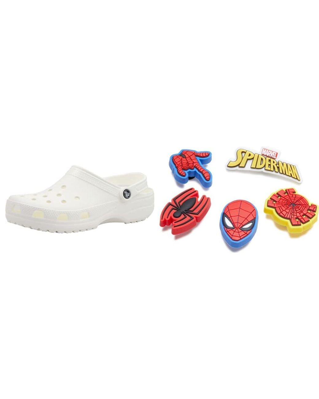 Crocs™ Classic Marvel Jibbitz Shoe Charms Clogs in White Lyst