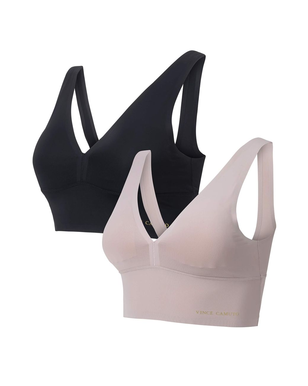 Vince Camuto Smooth Microfiber Wirefree Lounge Bra in Black Save 10