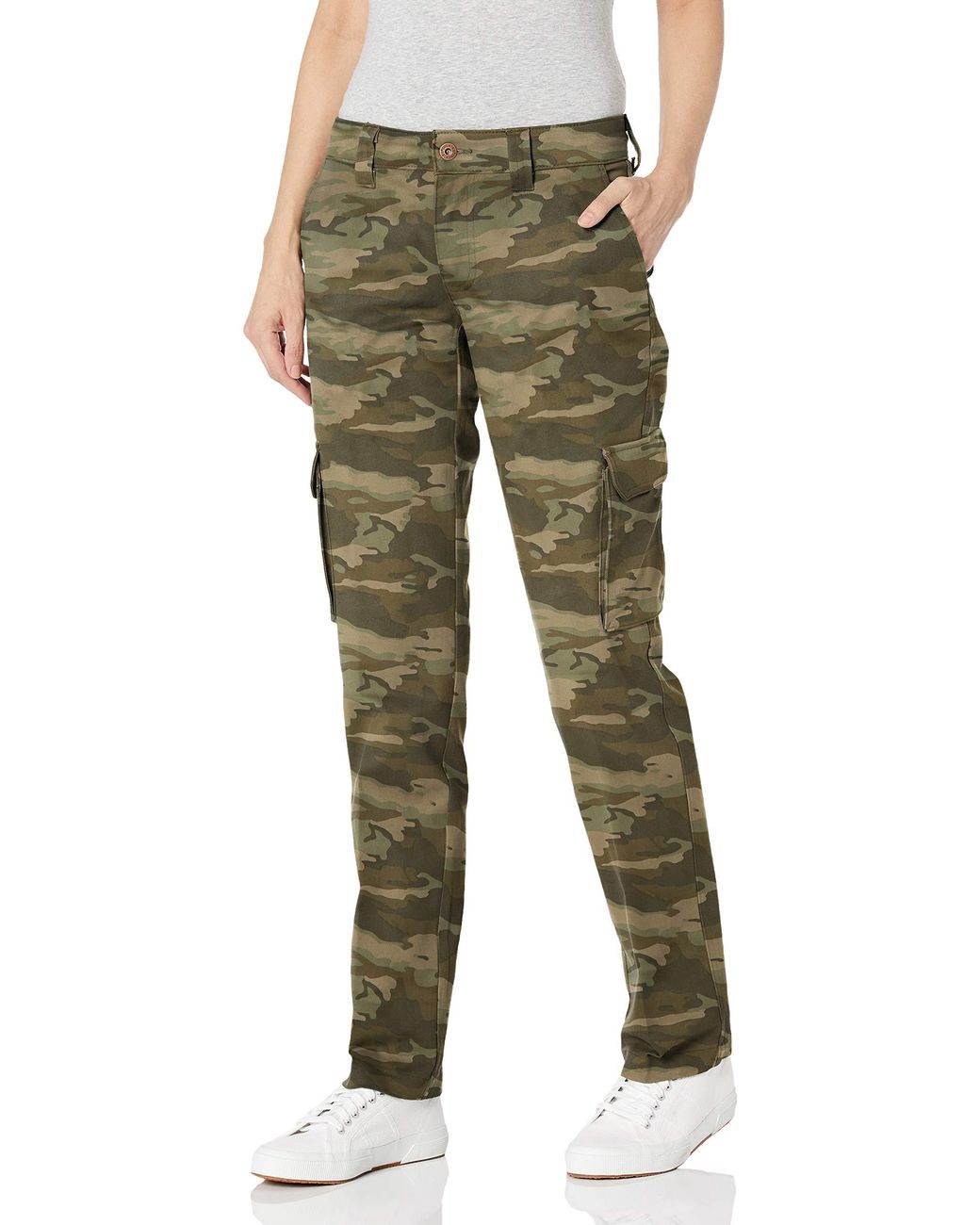 Dickies Denim Relaxed Fit Stretch Cargo Straight Leg Pant in Light Sage ...