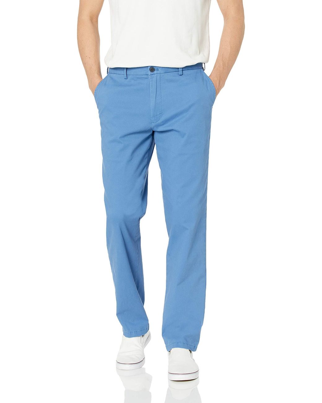 Izod Saltwater Stretch Flat Front Straight Fit Chino Pant in Blue for ...