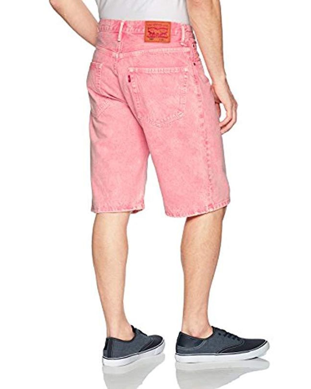 Levi's 569 Loose Straight Denim Shorts in Pink for Men | Lyst