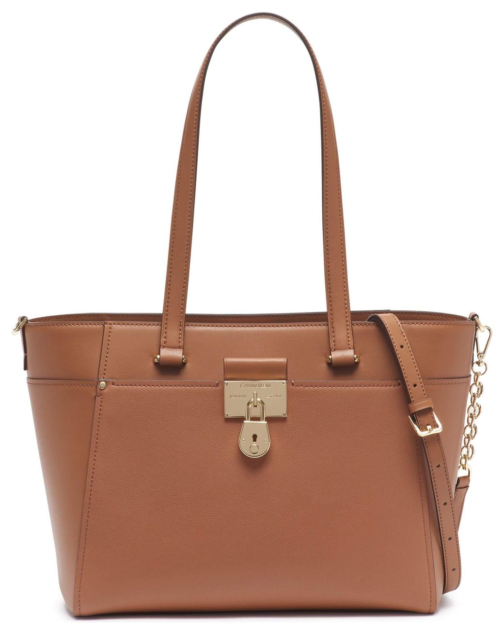 Calvin Klein Camille Organizational Daytona Tote in Caramel (Brown) Lyst