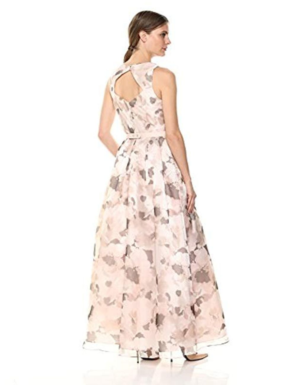 Eliza J Ballgown With Beaded Belt In Blush Pink Save 6 Lyst