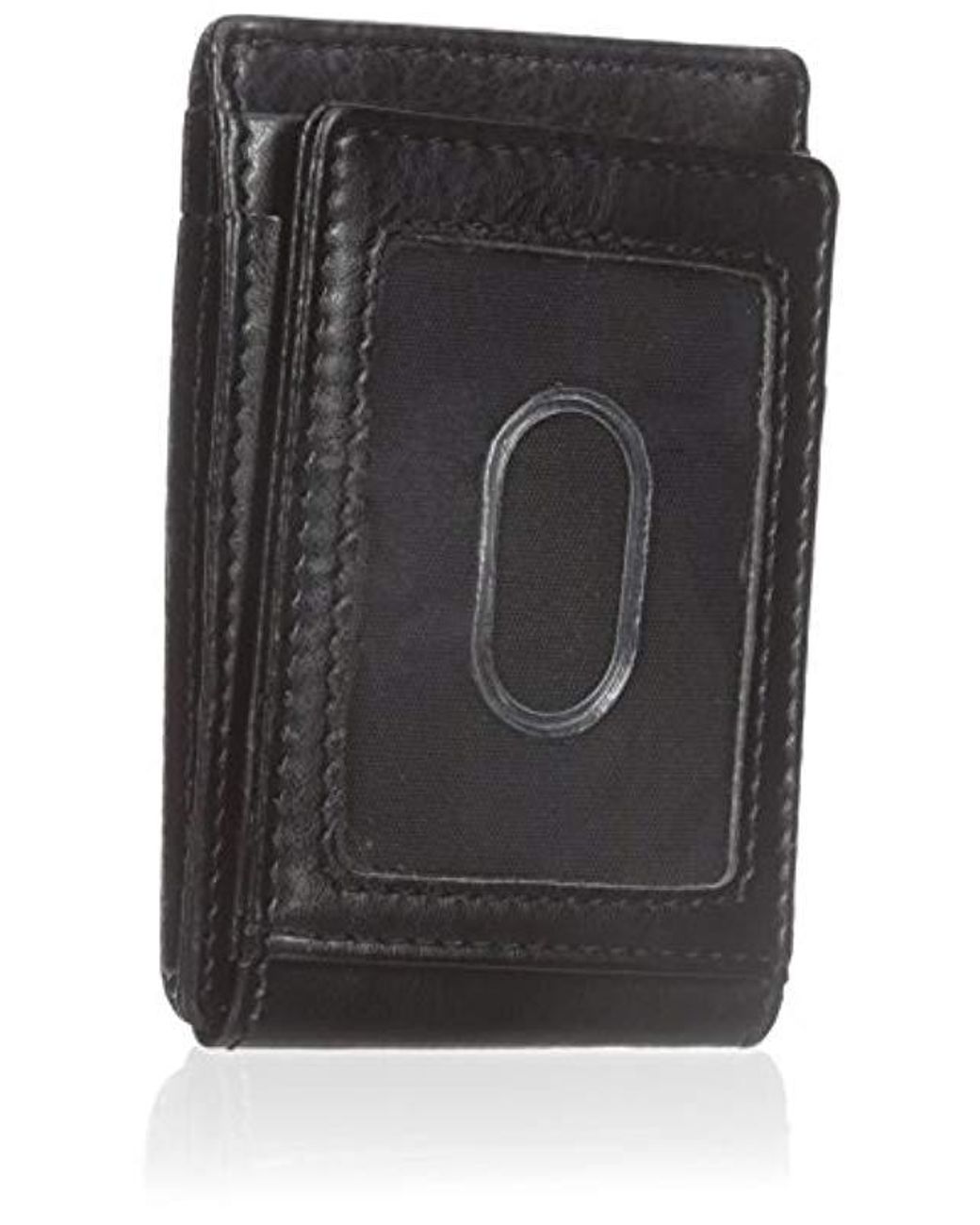 Mens Leather Money Clip Slim Front Pocket Wallet Magnetic ID