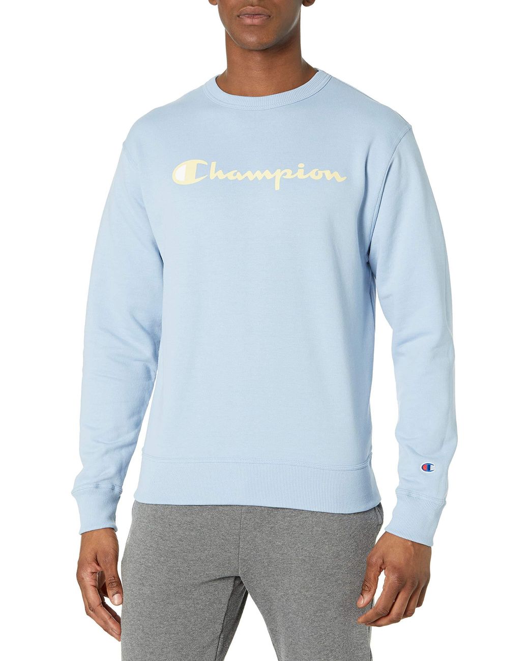 Champion Cotton Powerblend Crew in Blue for Men - Save 20% - Lyst